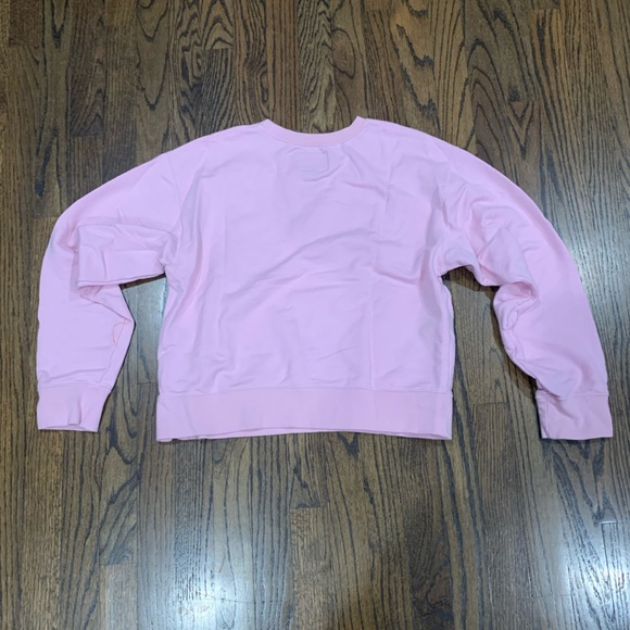 Like New Roots Pink Crewneck Sweatshirt with Side Buttons Pink Women’s Small - Picture 6 of 8